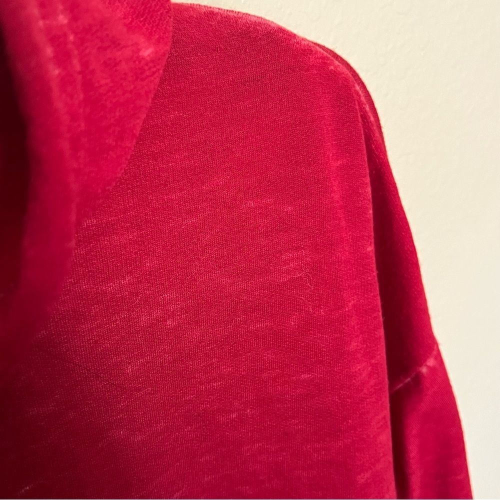 French Laundry Sweatshirt Project Red Long Sleeve Thin Hooded T-Shirt Size 1X - Picture 5 of 12